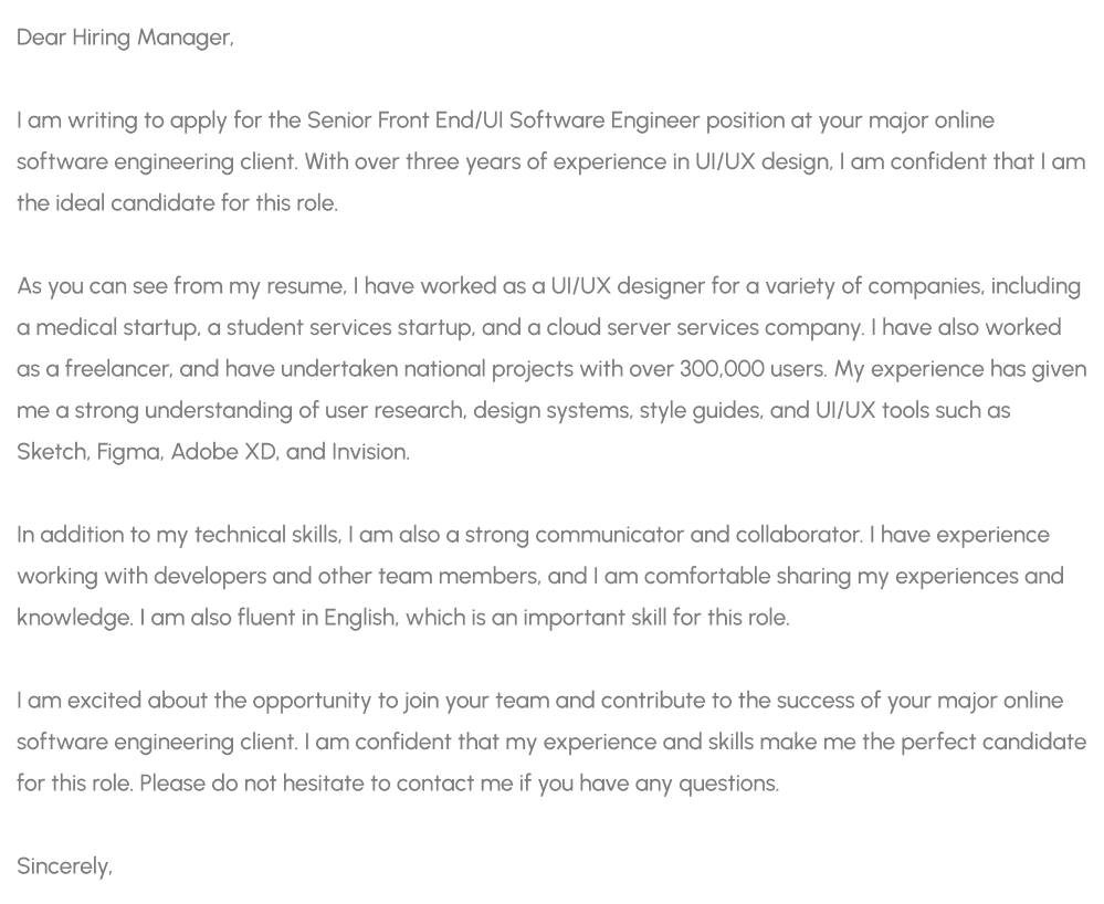 AI Cover Letter